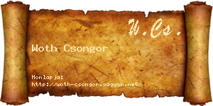 Woth Csongor névjegykártya